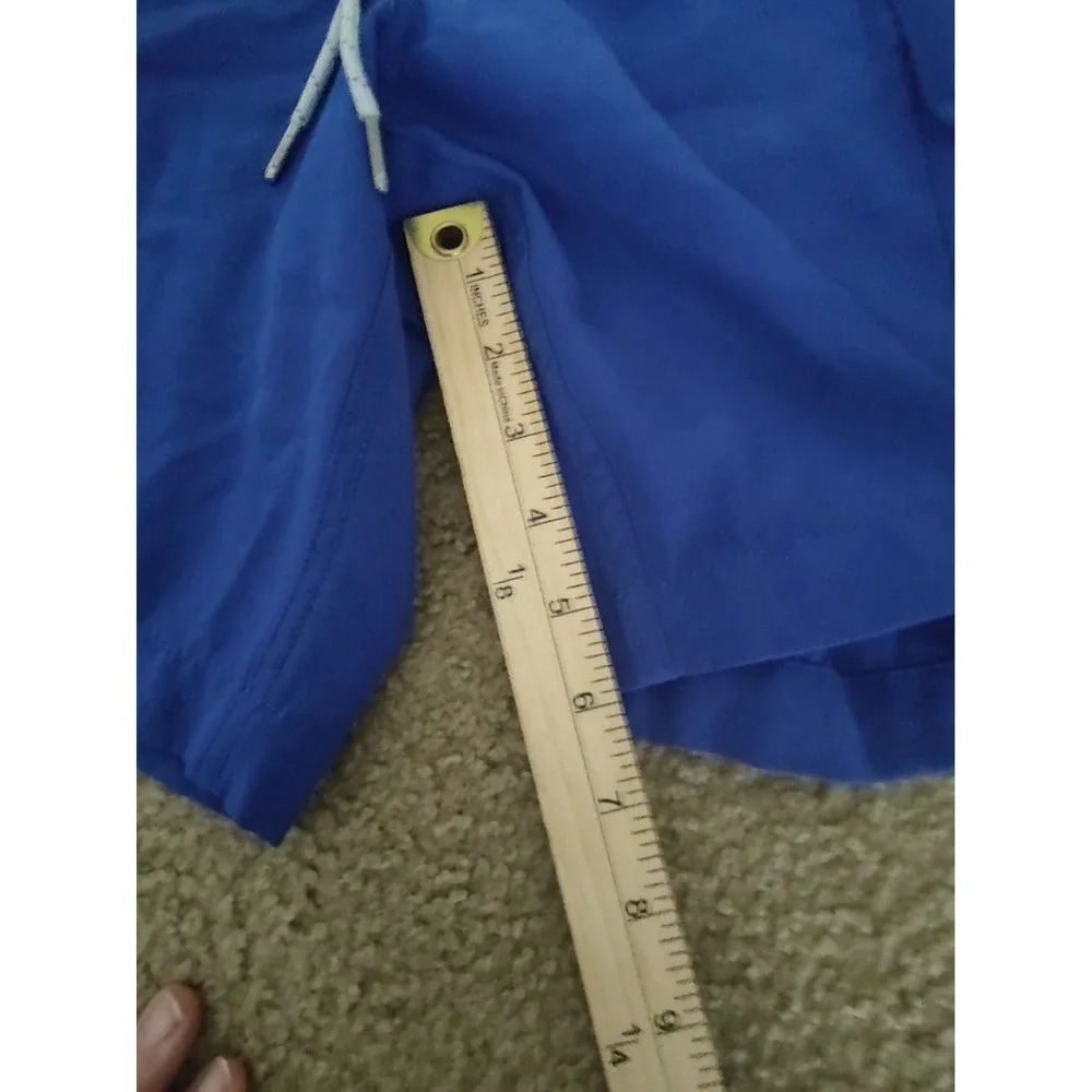 Nautica Board Shorts Men 32 Blue Excellent Cargo Pocket Lace Up Swim Trunks